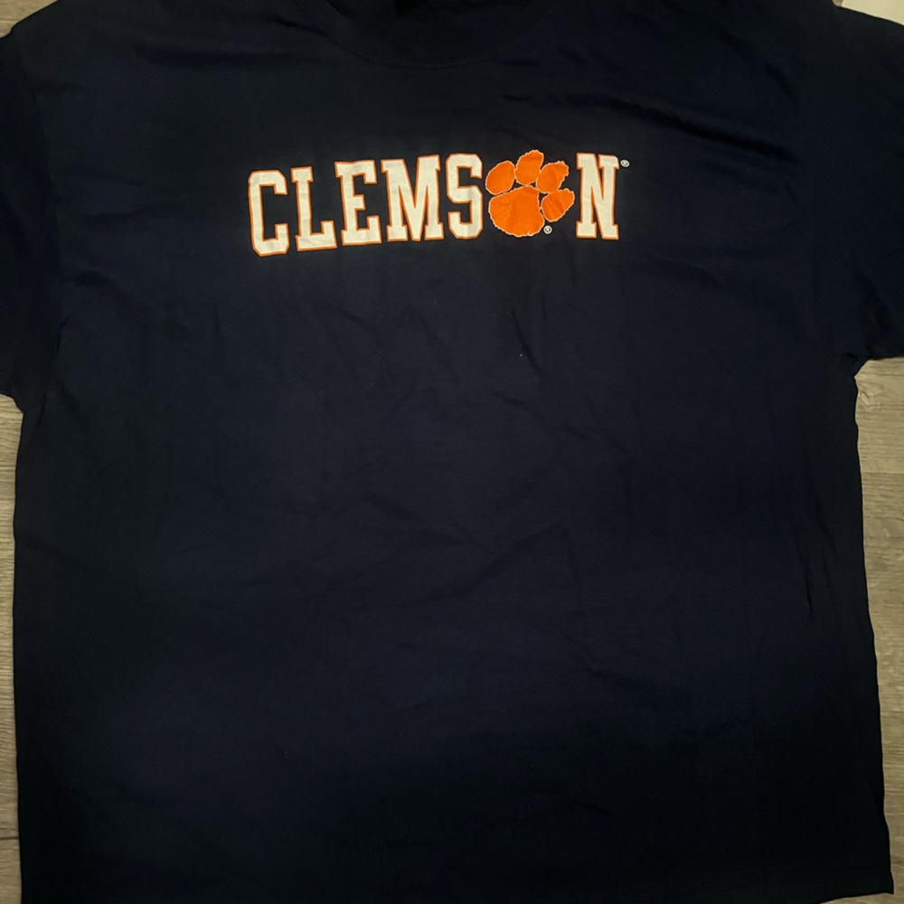Clemson Navy T-Shirt with Orange Logo